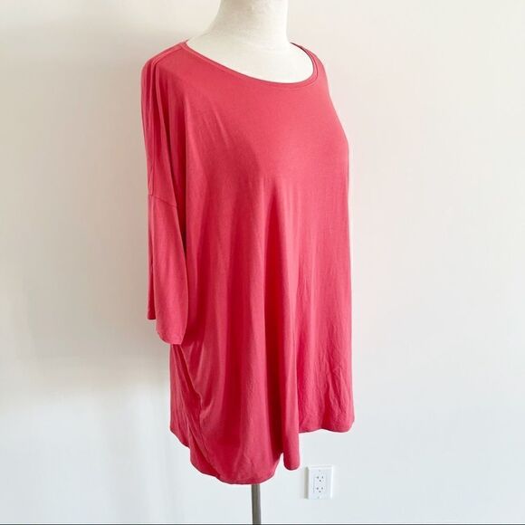 Eileen Fisher Orange Modal Pullover Blouse Top Med - Picture 5 of 8